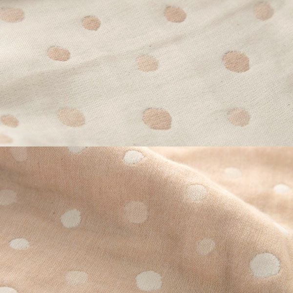 オーガニックコットン ベビー【ママだっこ】水玉5重ガーゼスリーパー