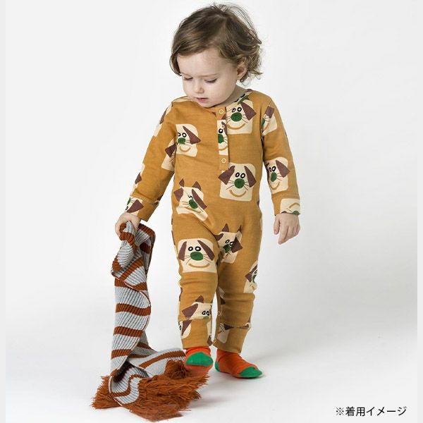 オーガニックコットン ベビーカバーオール(長袖) Squirrel