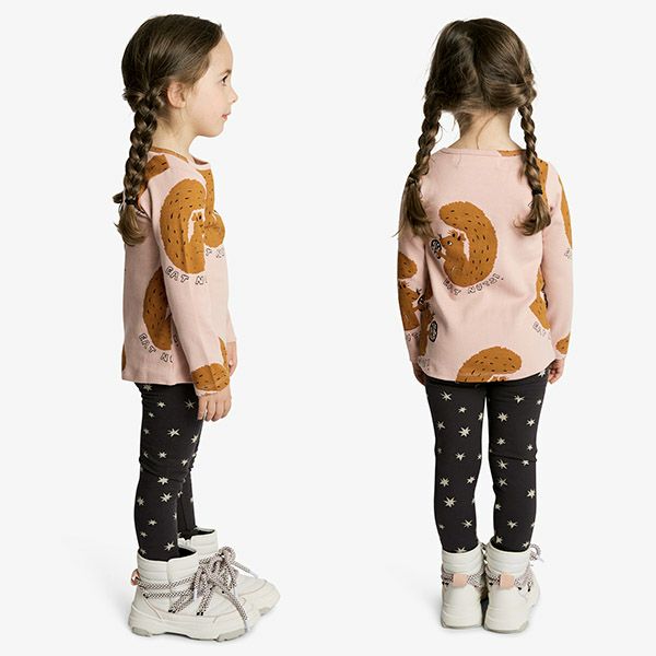 オーガニックコットン キッズTシャツ(長袖) Squirrel