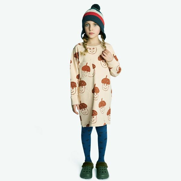 オーガニックコットン キッズ 裏起毛ワンピース(長袖) Acorns