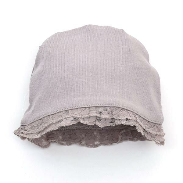 オーガニックコットン ベビーレースラッフルキャップ