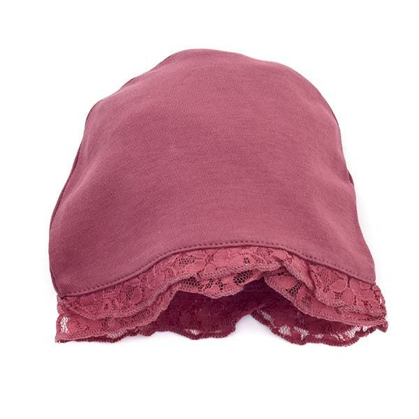 オーガニックコットン ベビーレースラッフルキャップ