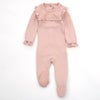オーガニックコットン ベビーレース足つきカバーオール（長袖）