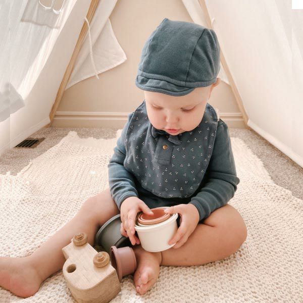 オーガニックコットン ベビー ボウタイビブ