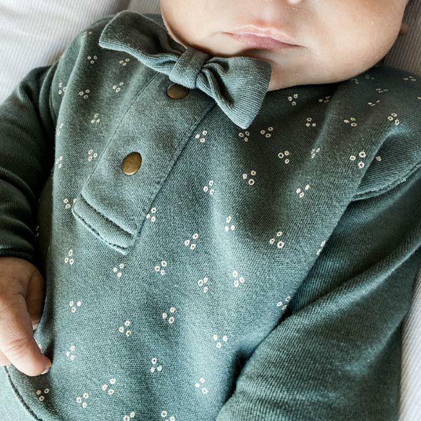 オーガニックコットン ベビー ボウタイビブ