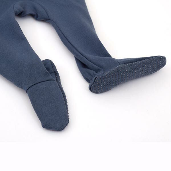 オーガニックコットン ベビーモックネック足つきカバーオール（長袖）