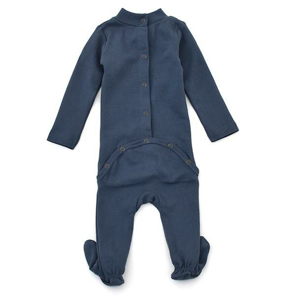 オーガニックコットン ベビーモックネック足つきカバーオール（長袖）