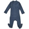 オーガニックコットン ベビーモックネック足つきカバーオール（長袖）
