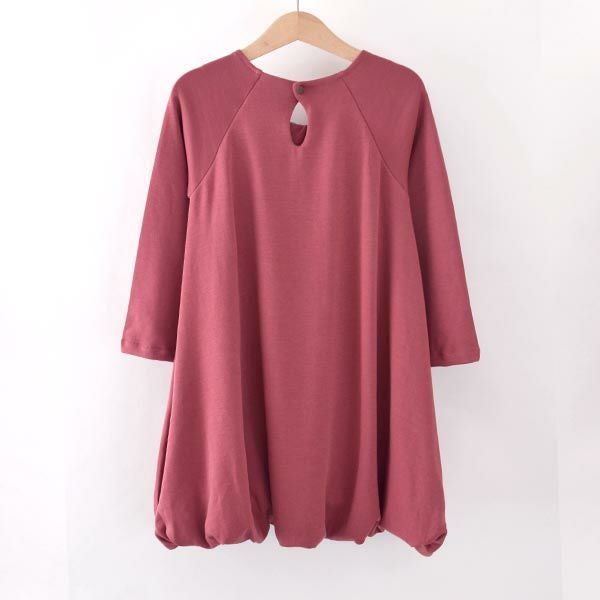 オーガニックコットン キッズバブルドレス（長袖）