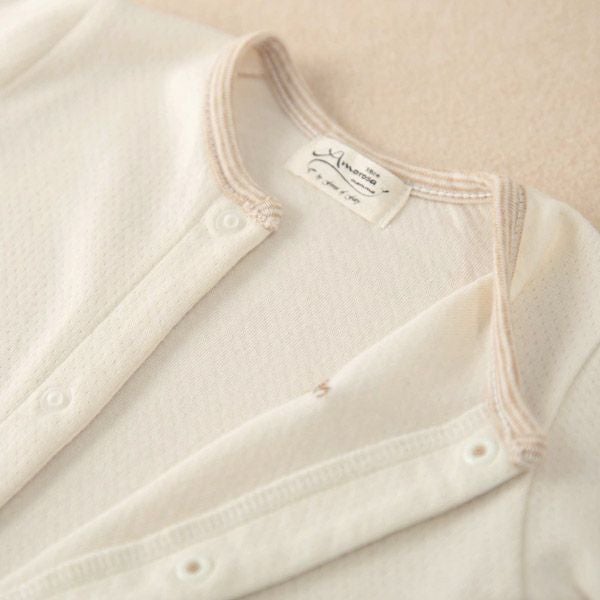 オーガニックコットン ベビー【ママだっこ】接結フライスカバーオール