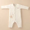 オーガニックコットン ベビー【ママだっこ】接結フライスカバーオール