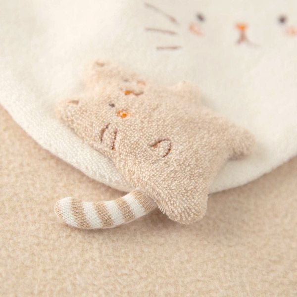 オーガニックコットン ベビー【ママだっこ】パイルと天竺のスタイねこ