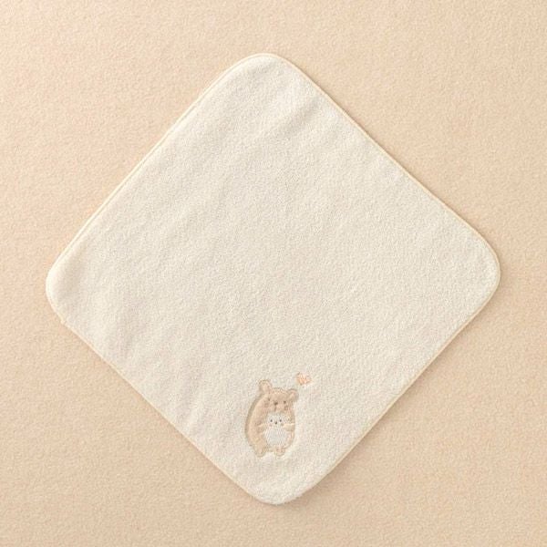 オーガニックコットン ベビー【ママだっこ】パイルハンカチ くま