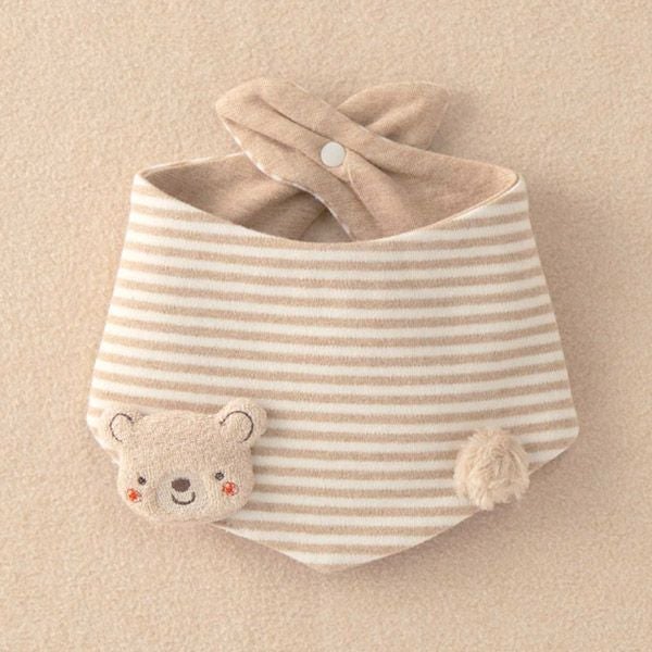 オーガニックコットン ベビー【どうぶつ村】三角スタイ