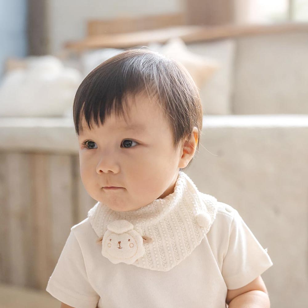 オーガニックコットン ベビー【どうぶつ村】三角スタイ