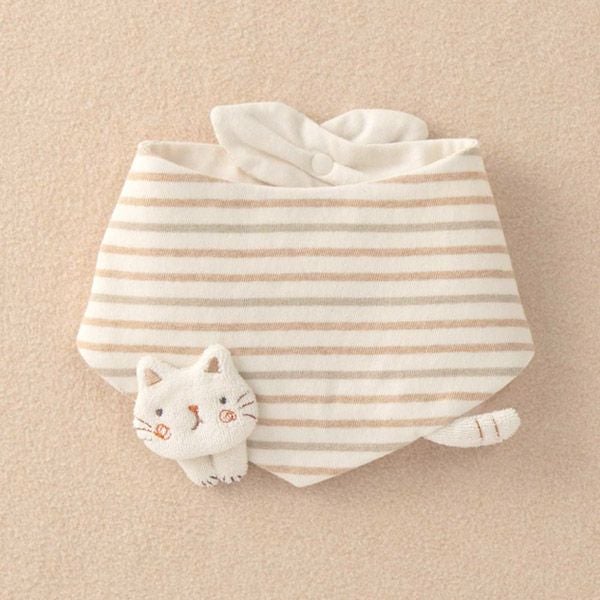 オーガニックコットン ベビー【どうぶつ村】三角スタイ