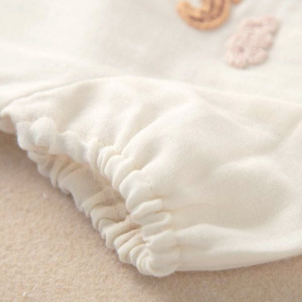 オーガニックコットン ベビー【編みモチーフ】ガーゼグレコ