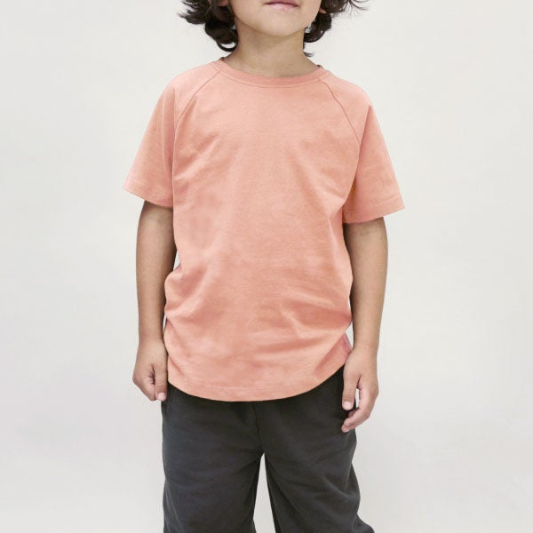 オーガニックコットン キッズ クルーネックTシャツ(半袖)