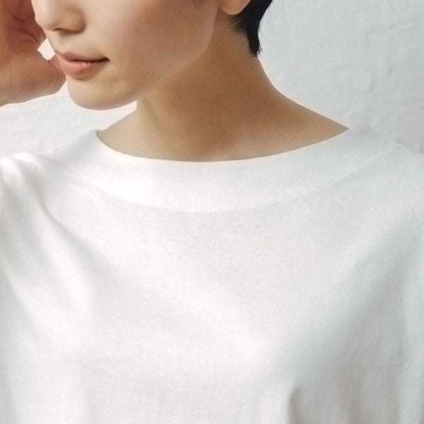 オーガニックコットン ドロップショルダーボクシートップ