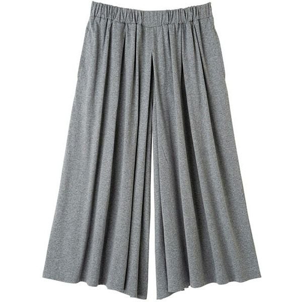 オーガニックコットン ギャザーワイドパンツ