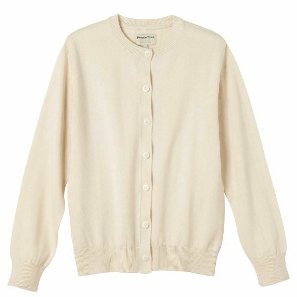 オーガニックコットン ニットベーシックカーディガン(長袖)