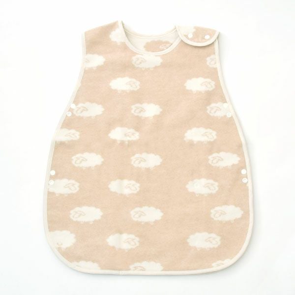 オーガニックコットン ベビー ふわふわひつじ柄リバーシブルスリーパー