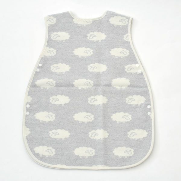 オーガニックコットン ベビー ふわふわひつじ柄リバーシブルスリーパー