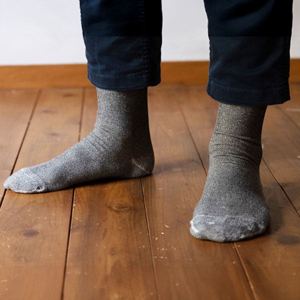 オーガニックコットン メンズいつもソックス無地