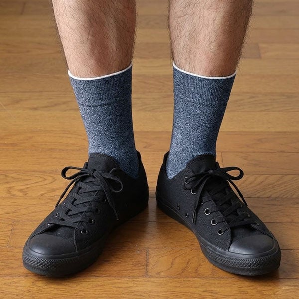 オーガニックコットン メンズいつもソックス無地