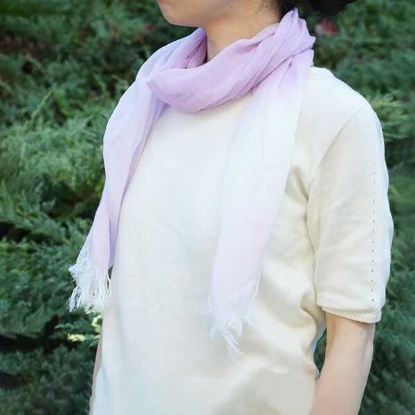 オーガニックコットン 播州織　グラデーションストール