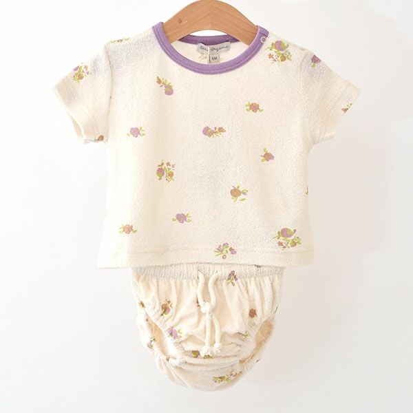 オーガニックコットン ベビーパイルセットアップ Bea