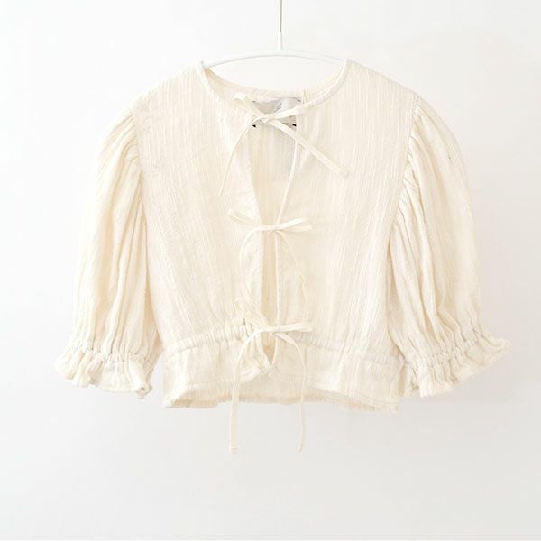 オーガニックコットン キッズバルーンスリーブブラウス Yoco