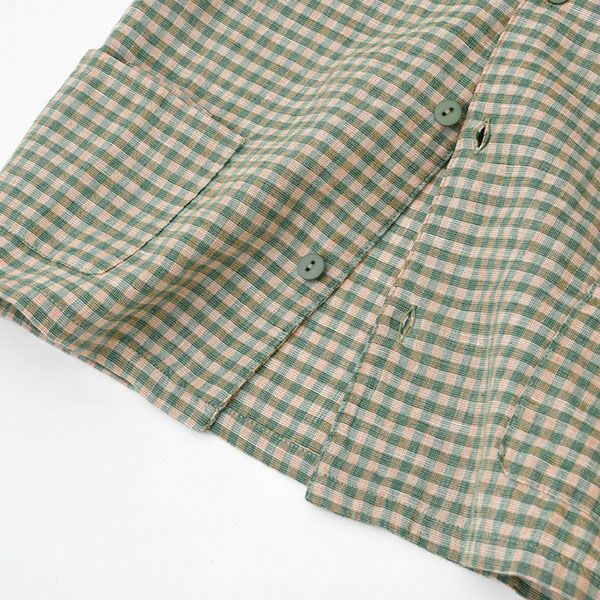 オーガニックコットン＆リネン キッズ半袖シャツ Uma