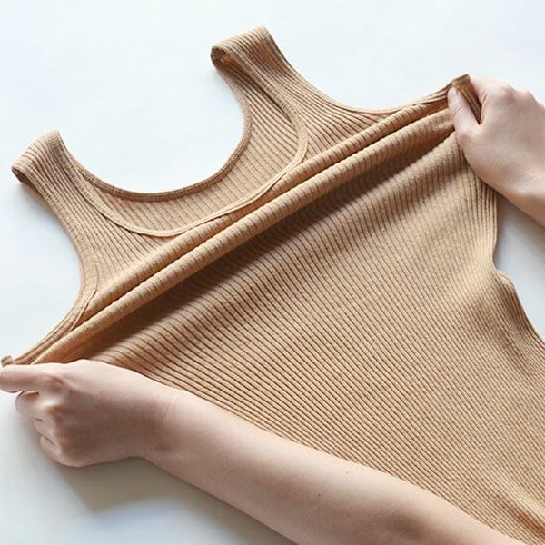 オーガニックコットン リブタンクトップ