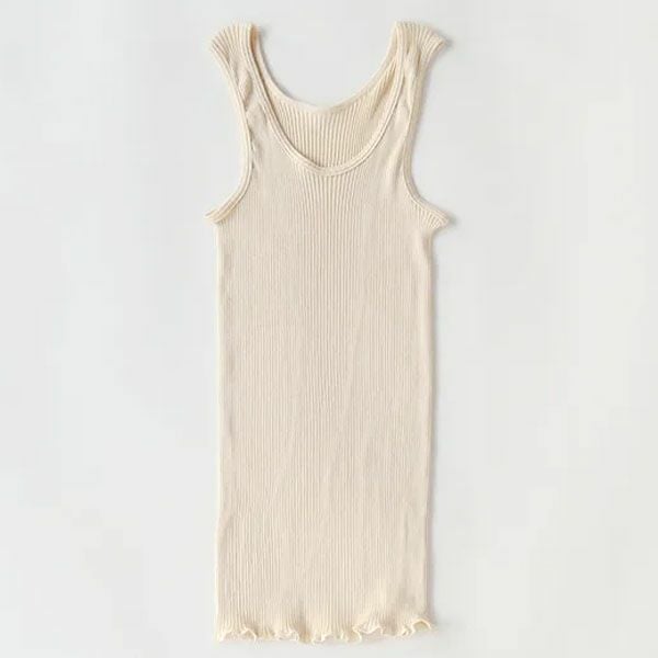 オーガニックコットン リブタンクトップ