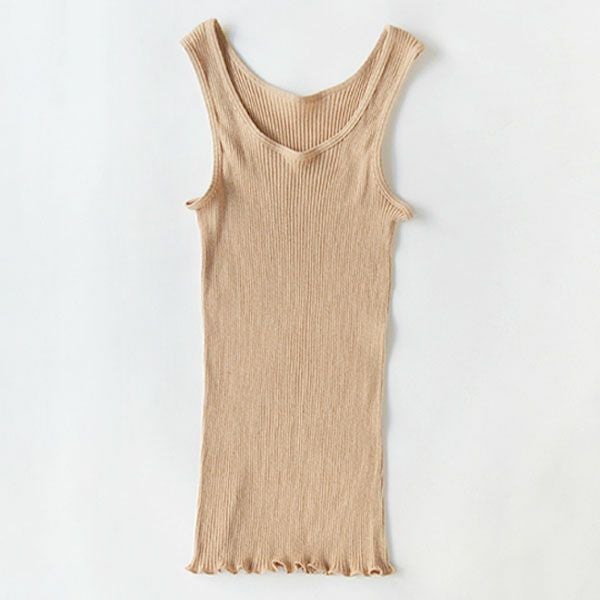 オーガニックコットン リブタンクトップ