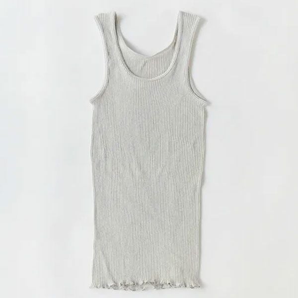 オーガニックコットン リブタンクトップ