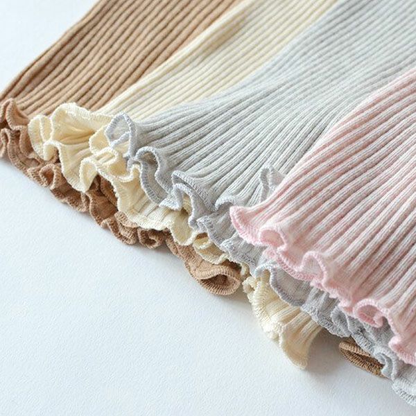 オーガニックコットン リブ8分袖シャツ