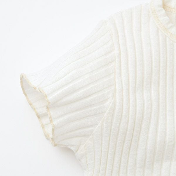 オーガニックコットン キッズリブレタスエッジTシャツ(半袖)