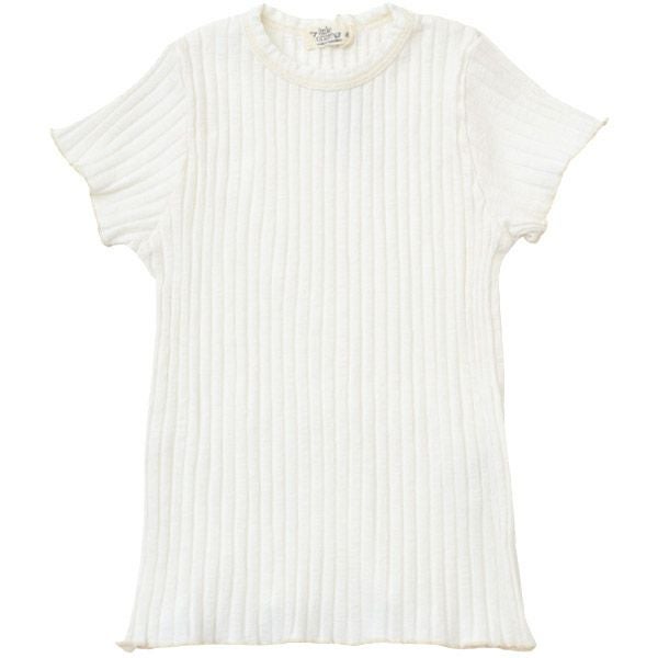 オーガニックコットン キッズリブレタスエッジTシャツ(半袖)