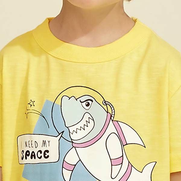 オーガニックコットン キッズ TシャツAstroShark