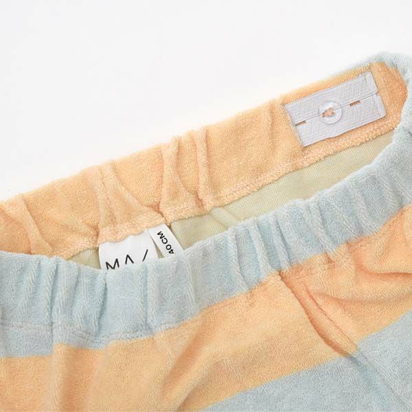 オーガニックコットン キッズ テリーストライプハーフパンツ