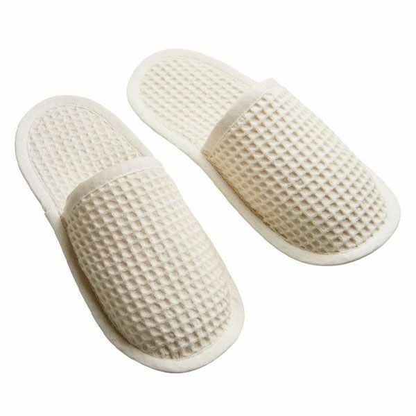 オーガニックコットン ワッフルスリッパ