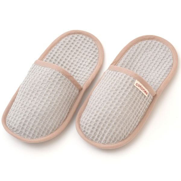 オーガニックコットン ワッフルスリッパ