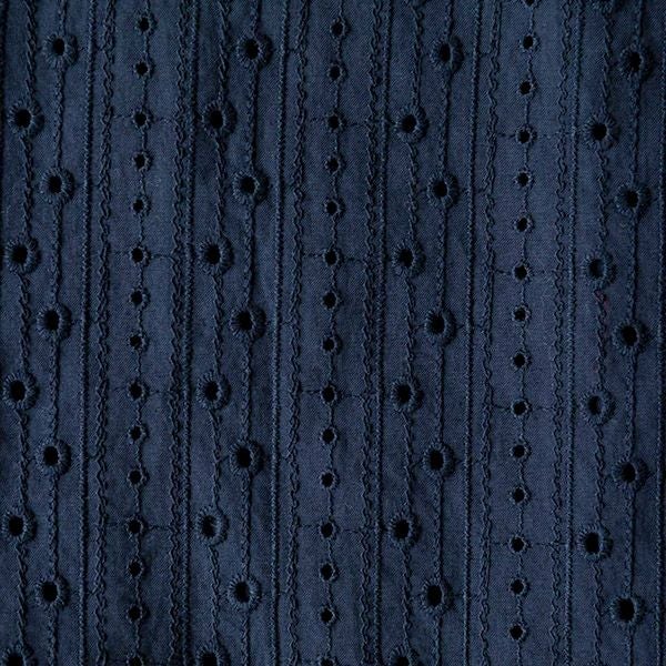 オーガニックコットン レースＶネックワンピース(7分袖)