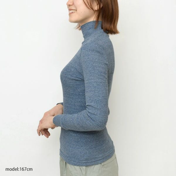 オーガニックコットン リブタートルネックＮ