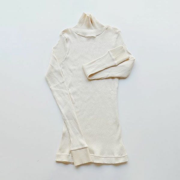 オーガニックコットン リブタートルネックＮ