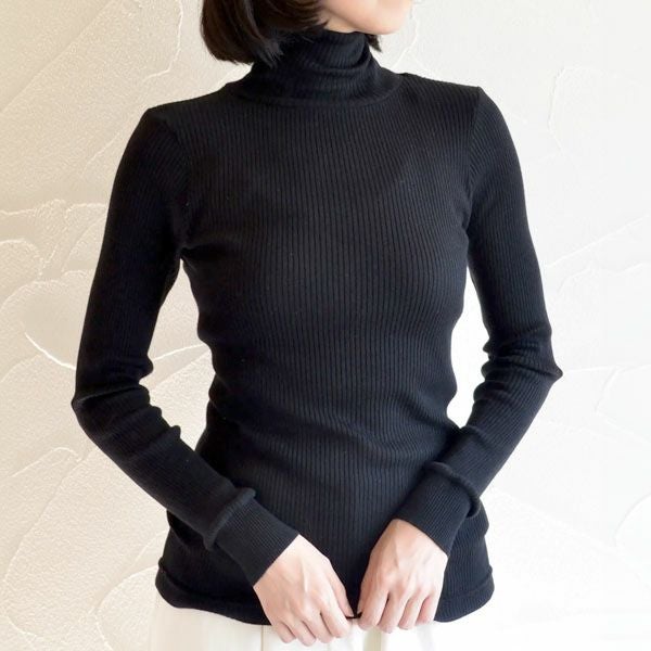 オーガニックコットン リブタートルネックＮ