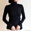 オーガニックコットン リブタートルネックＮ