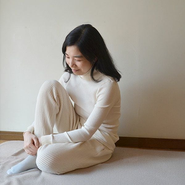 オーガニックコットン リブタートルネックＮ